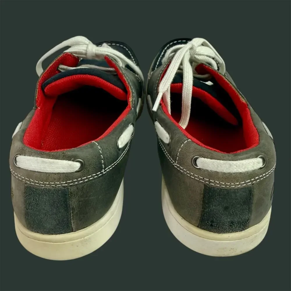 Clarks Kid's Boy's 5.5W 5.5 Navy Suede Leather Holbay Sea Boat Shoes Preppy
